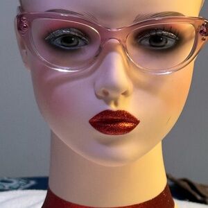 Swarovski Pink to Clear Gradient Plastic frame, Genuine Pink Swarovski Crystals